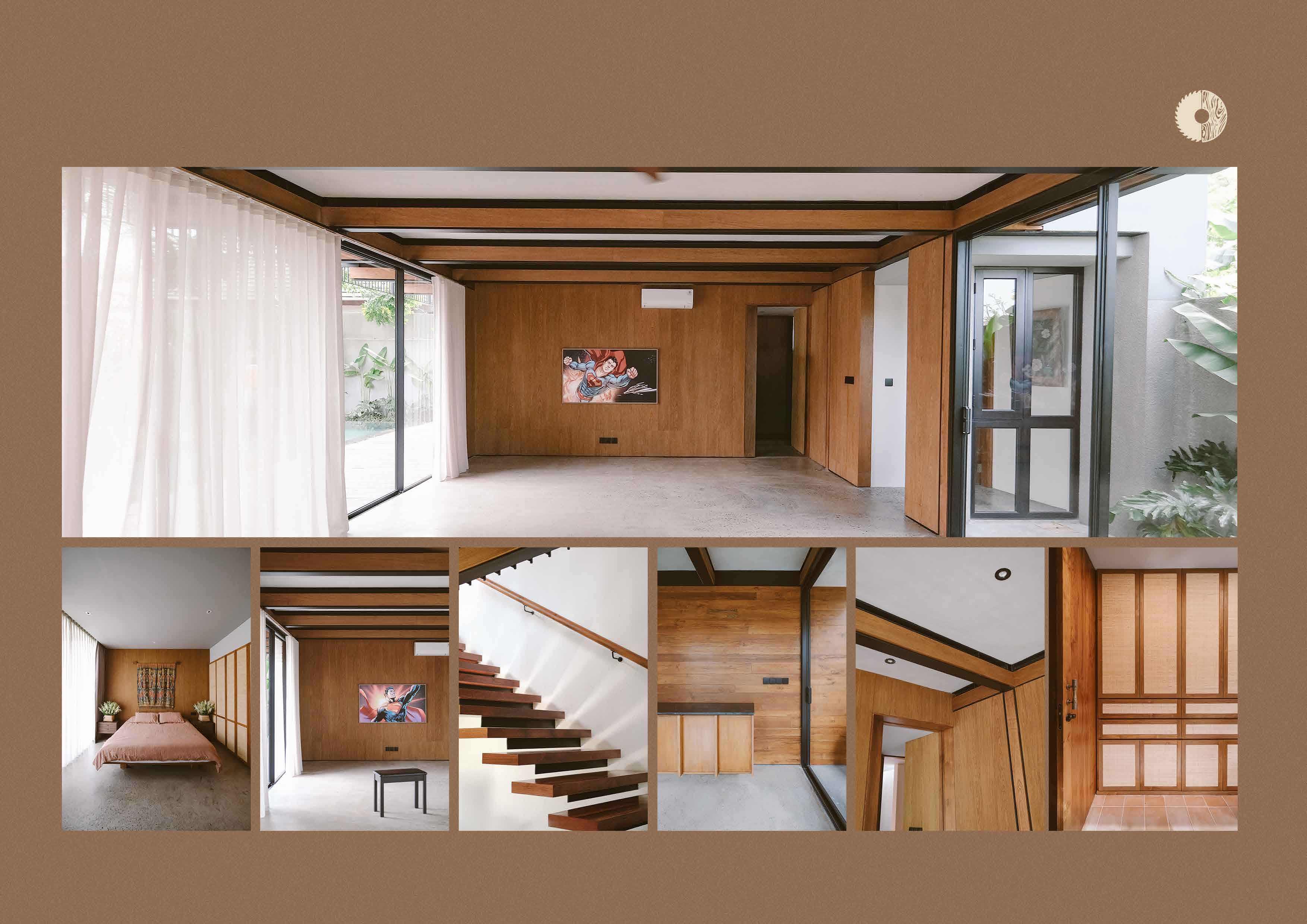 Private Residence in Sanur — Wall Panel, Stairs, Ceiling & Door by Lembah Jati